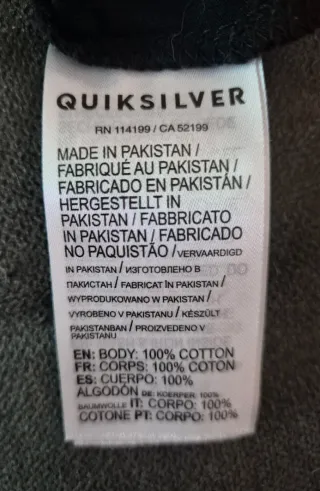 Camiseta Tirantes Quiksilver Negra Talla S