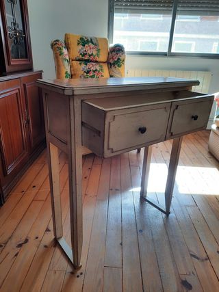 Consola tocador madera beige y marrón