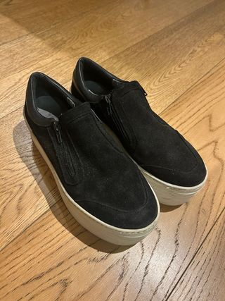 Zapatos de plataforma negros con cremallera