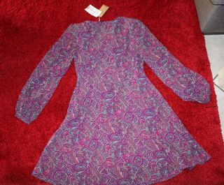 Abito corto Naf Naf a fantasia paisley Nuovo