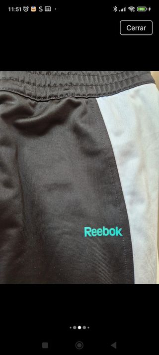Chándal Reebok Talla M Negro y Turquesa