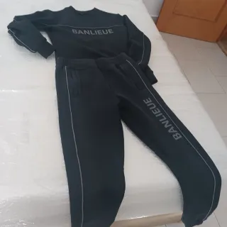 Conjunto chándal BANLIEUE negro 14-15 años