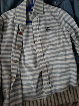 Camisa Scalpers Rayas Azul y Blanco