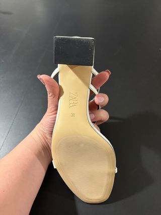 Sandalias Zara Talla 38 Blancas