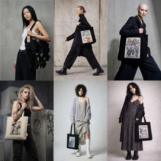 Bolso Tote POCOLOKO Gótico Dibujo