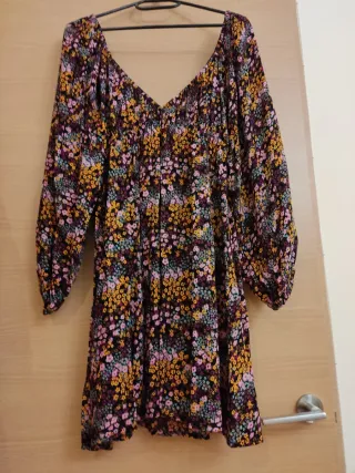 Vestido Roxy floral manga larga