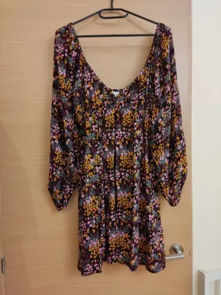 Vestido Roxy floral manga larga