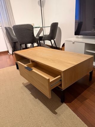 Mesa de centro madera y metal Banak