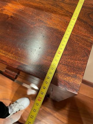 Aparador recibidor madera y cristal