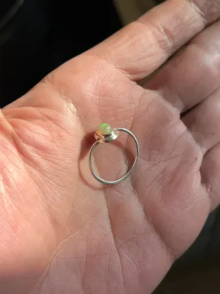 Anello Argento con Opale Ovale Artigianale