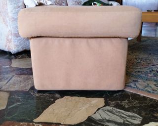 Pouf poggiapiedi cuscino velluto sfoderabile imbot