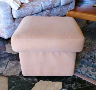 Pouf poggiapiedi cuscino velluto sfoderabile imbot