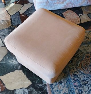 Pouf poggiapiedi cuscino velluto sfoderabile imbot