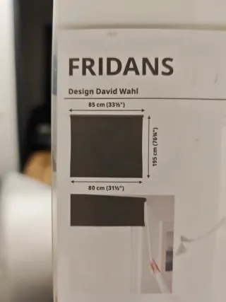 Cortina FRIDANS Ikea 85x195 cm Negra