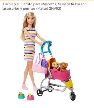 Barbie y su Carrito de Mascotas (sin muñeca)