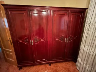 Conjunto dormitorio antiguo madera