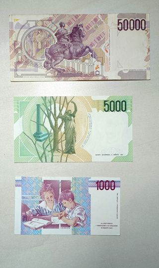 Lotto Banconote Lire Italiane - Diverse Tagli