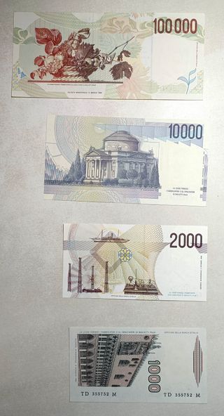 Lotto Banconote Lire Italiane - Diverse Tagli