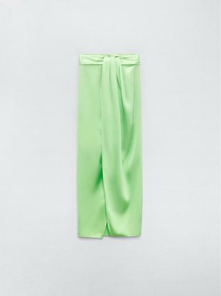 Conjunto verde manzana satinado