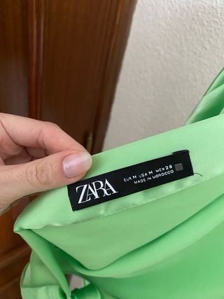 Conjunto verde manzana satinado