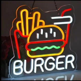 Lampada Neon LED "BURGER MENÙ"