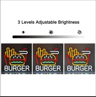 Lampada Neon LED "BURGER MENÙ"