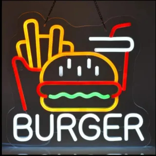 Lampada Neon LED "BURGER MENÙ"