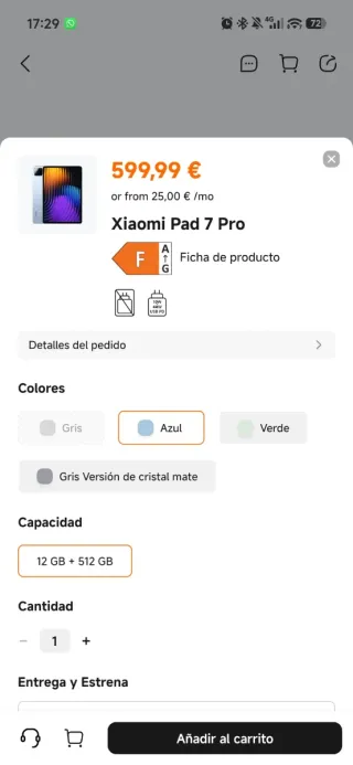 Xiaomi Pad 8 Pro azul, con pantalla antirreflejos
