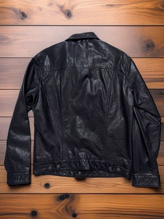 Levi’s Trucker Cazadora de Cuero Búfalo Talla M