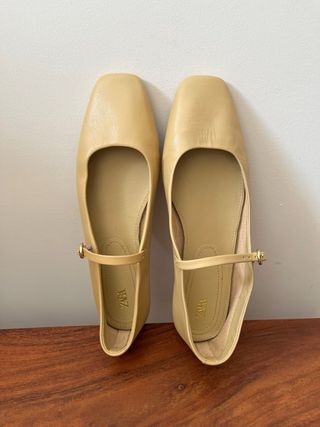 Bailarinas Zara Piel Tira Hebilla Talla 38