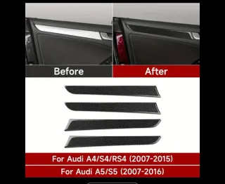 Embellecedores Carbono puertas Audi