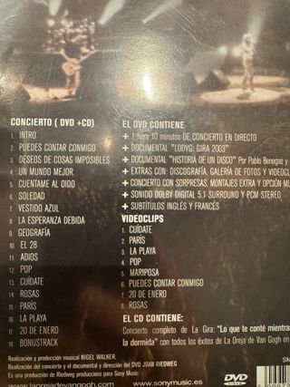 La Oreja de Van Gogh - En Directo DVD mas CD.