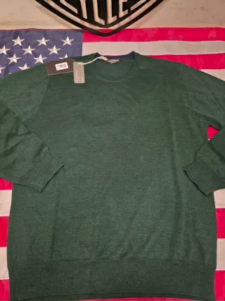 Maglia Storie Italiane Cotone Verde XXL