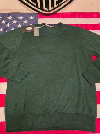Maglia Storie Italiane Cotone Verde XXL