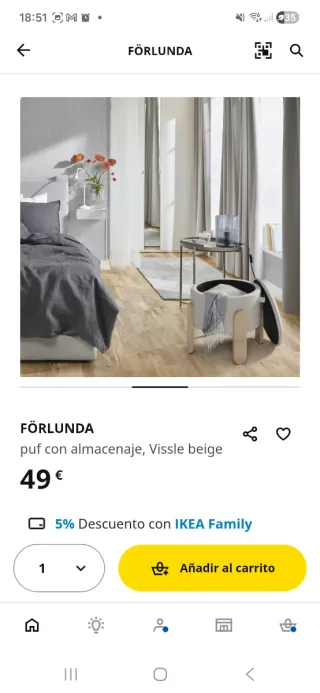 Puf Forlunda Ikea Beige