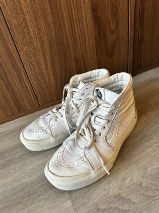 Zapatillas Vans de Piel Blancas