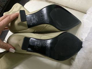 Botines Zara Beige Tela Talla 41