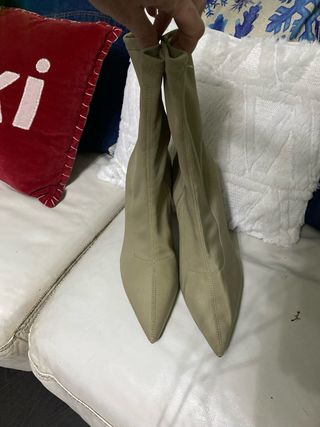 Botines Zara Beige Tela Talla 41
