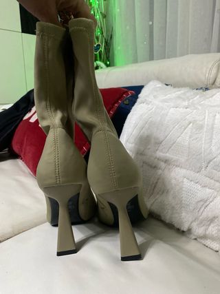 Botines Zara Beige Tela Talla 41