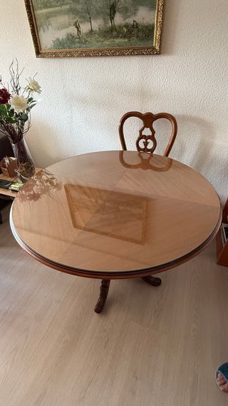 Mesa Comedor Madera Maciza Extensible + Sillas