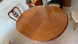 Mesa Comedor Madera Maciza Extensible + Sillas