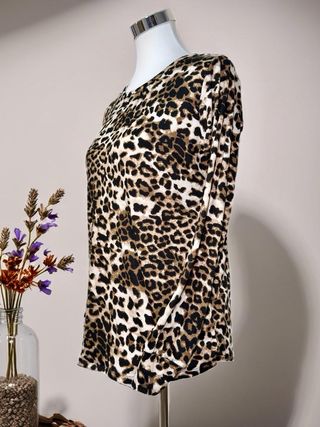 Camiseta animal print leopardo S/M como nueva