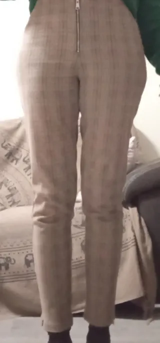 Pantalón de cuadros marrón