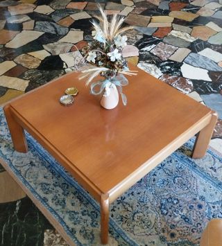 Tavolino da caffè quadrato salotto soggiorno cm 80