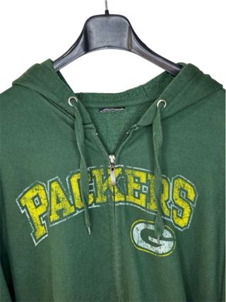 Felpa Vintage Packers NFL Zip Hoodie Verde