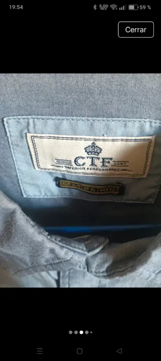 Camisa Cortefiel Jean Manga Corta XL