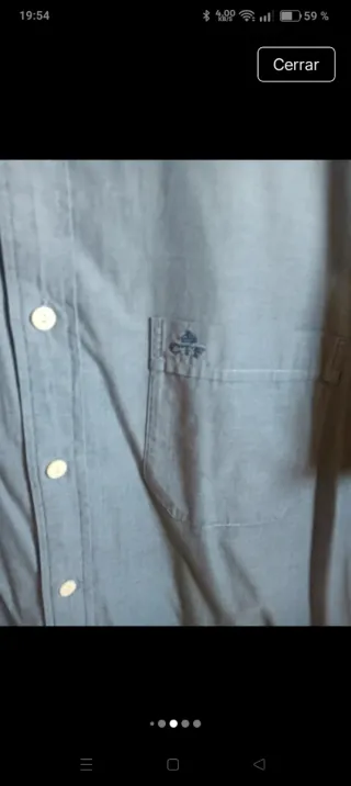 Camisa Cortefiel Jean Manga Corta XL