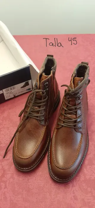 Botas Dustin Cuero Marrón Oscuro Talla 45