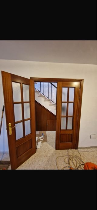 Conjunto puertas madera maciza