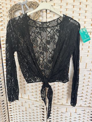 Bolero negro encaje Zona Joven talla U